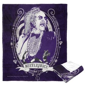 Beetlejuice Silk Touch Throw Blanket, 50" x 60", Purple Beetle