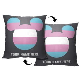 [Personalization Only] Disney Pride Trans Flag Mickey Personalized Printed Throw Pillow