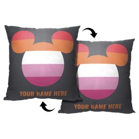 [Personalization Only] Disney Pride Lesbian Flag Mickey Personalized Printed Throw Pillow