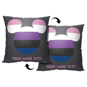 [Personalization Only] Disney Pride Genderfluid Flag Mickey Personalized Printed Throw Pillow