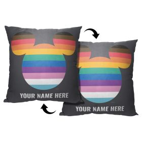 [Personalization Only] Disney Pride Full Pride Flag Mickey Personalized Printed Throw Pillow