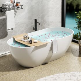 Immerse Yourself in Unmatched Luxury with Our Handcrafted Solid Surface Freestanding Bathtub - Perfect for Relaxation and Rejuvenation - 62.90*29.52 2