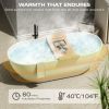 Immerse Yourself in Unmatched Luxury with Our Handcrafted Solid Surface Freestanding Bathtub - Perfect for Relaxation and Rejuvenation - 62.90*29.52 2