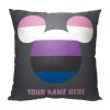 [Personalization Only] Disney Pride Genderfluid Flag Mickey Personalized Printed Throw Pillow