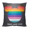 [Personalization Only] Disney Pride Full Pride Flag Mickey Personalized Printed Throw Pillow