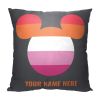 [Personalization Only] Disney Pride Lesbian Flag Mickey Personalized Printed Throw Pillow