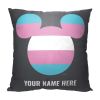 [Personalization Only] Disney Pride Trans Flag Mickey Personalized Printed Throw Pillow