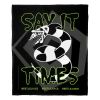 Beetlejuice Silk Touch Throw Blanket, 50" x 60", Say it Three Times