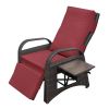 Outdoor Recliner Chair,2 Buckle Adjustment Mechanism Reclining Lounge Chair and Removable Soft Cushion, with Modern Armchair and Ergonomic for Home, S