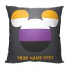 [Personalization Only] Disney Pride Enby Flag Mickey Personalized Printed Throw Pillow