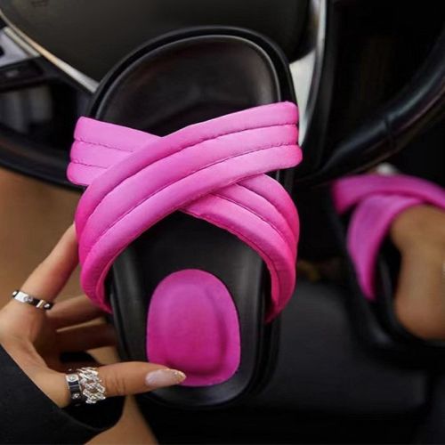 Women's Slippers Silk Soft Platform Ladies Slides Shoes 2022 Summer Fashion Thick Bottom Female Slipper Woman Flip-flops