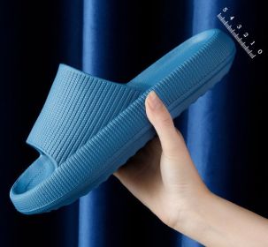 Home Slippers Couples Feel Cool Stepping On Excrement Slippers (Color: Navy Blue, size: 40 or 41)