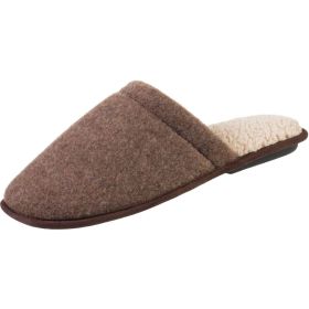 Essentials by Isotoner Men's Microterry Slip On Slipper - Brown (size: large)