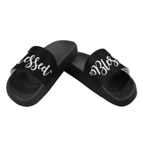 Flip-Flop Sandals, Blessed Graphic Style Womens Slides (size: US11)