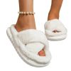 Women's Fuzzy Slippers Plush Fluffy Furry Home Shoes