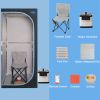 Portable Plus Type Full Size Steam Sauna tent. Spa, Detox ,Therapy and Relaxation at home.Larger Space,Stainless Steel Pipes Connector Easy to Install