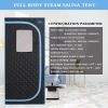 Portable Plus Type Full Size Steam Sauna tent. Spa, Detox ,Therapy and Relaxation at home.Larger Space,Stainless Steel Pipes Connector Easy to Install